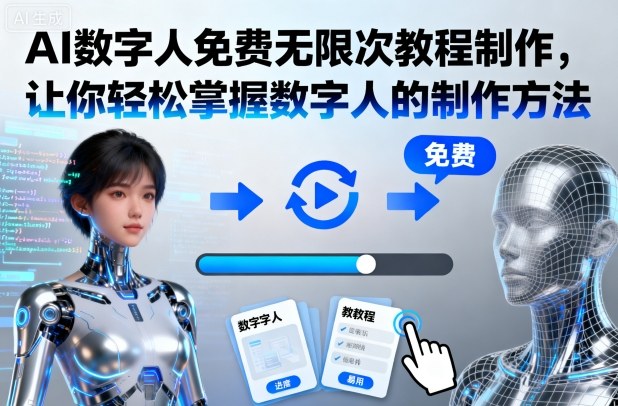 AI数字人免费无限次教程制作，让你轻松掌握数字人的制作方法-zhichuangquan