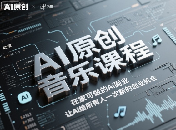 AI原创音乐课程，在家可做的Ai副业，让Ai给所有人一次新的创业机会-zhichuangquan