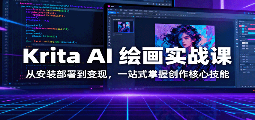 Krita AI 绘画实战课：从安装部署到变现，一站式掌握创作核心技能-zhichuangquan