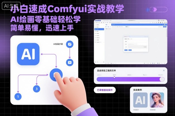 小白速成Comfyui实战教学，AI绘画零基础轻松学，简单易懂，迅速上手-zhichuangquan