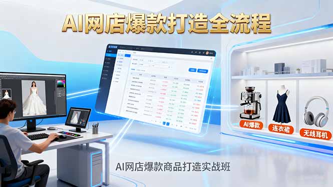 AI网店爆款商品打造实战班：AI技术实现商品图智能处理，快速搭建AI网店-zhichuangquan