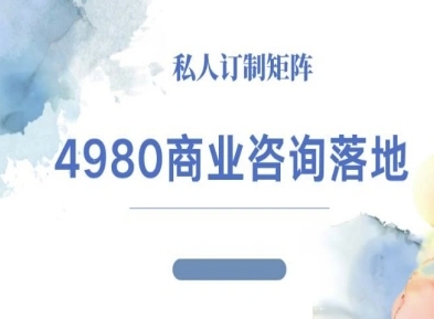 4980商业咨询师落地课程-ip运营高客单教程-zhichuangquan