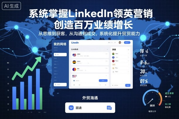 系统掌握LinkedIn领英营销，创造百万业绩增长，从思维到获客，从沟通到成交，系统化提升外贸能力-zhichuangquan