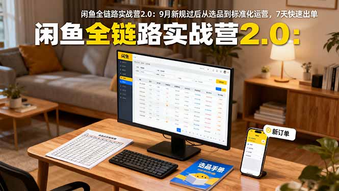 闲鱼全链路实战营2.0：9月新规过后从选品到标准化运营，7天快速出单-zhichuangquan