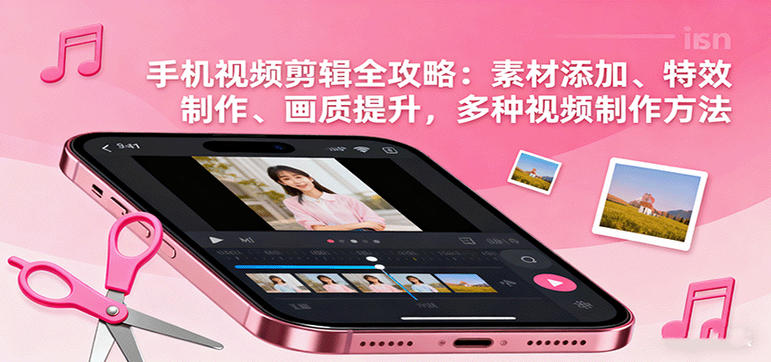 手机视频剪辑全攻略：素材添加、特效制作、画质提升，多种视频制作方法-zhichuangquan