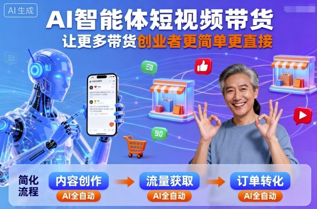 AI智能体短视频带货，让更多带货创业者更简单更直接-zhichuangquan
