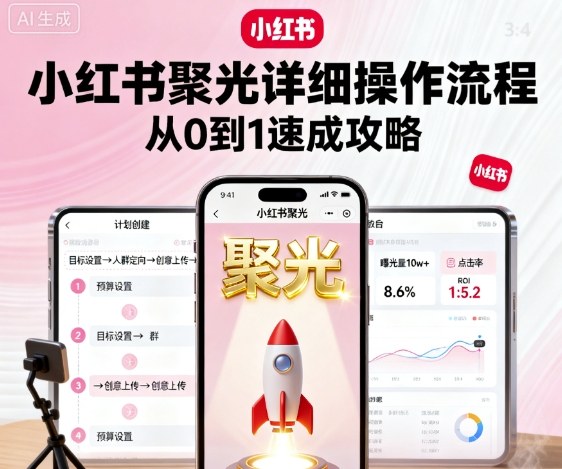 小红书聚光详细操作流程，小红书聚光从0到1速成攻略-zhichuangquan