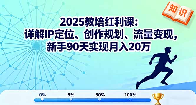 2025教培红利课：详解IP定位、创作规划、流量变现，新手90天实现月入20万-zhichuangquan