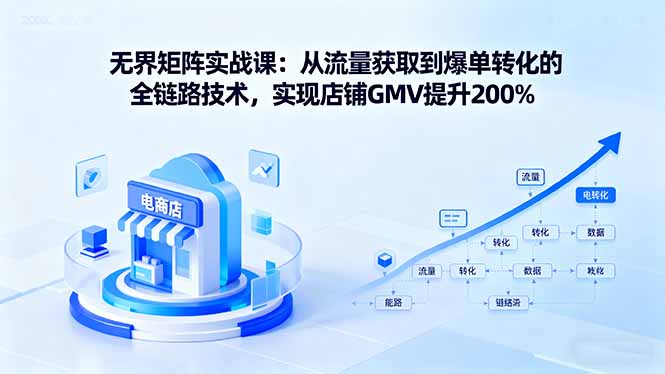 无界矩阵实战课：从流量获取到爆单转化的全链路技术，实现店铺GMV提升200%-zhichuangquan