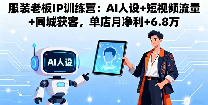 服装老板IP训练营：AI人设+短视频流量+同城获客，单店月净利+6.8万-zhichuangquan