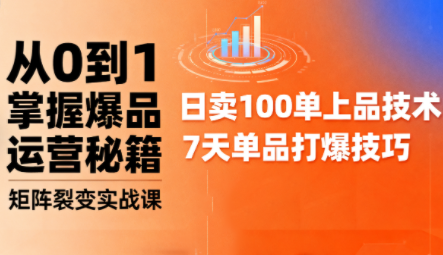抖音小店爆品打造与矩阵裂变实战课-zhichuangquan