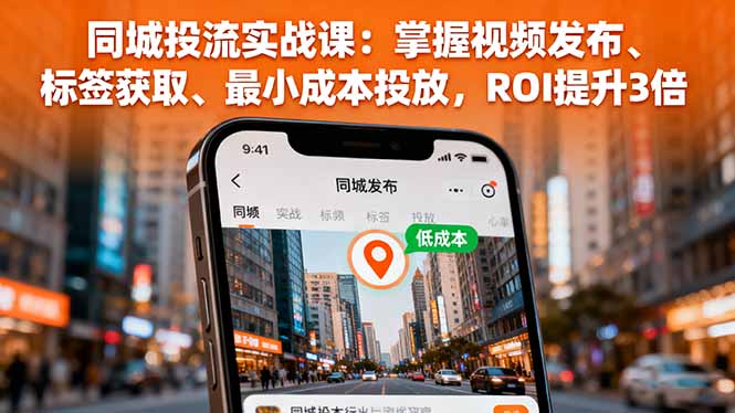 同城投流实战课：掌握视频发布、标签获取、最小成本投放，ROI提升3倍-zhichuangquan