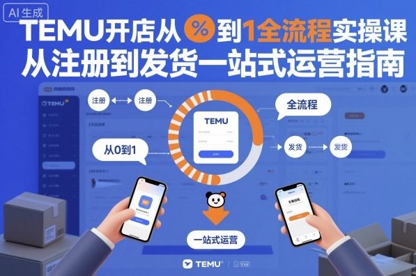 TEMU开店从0到1全流程实操课，从注册到发货一站式运营指南-zhichuangquan