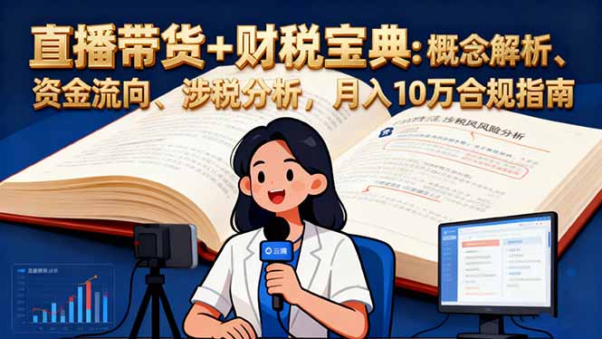 直播带货+财税宝典：概念解析、资金流向、涉税分析，月入10万合规指南-zhichuangquan