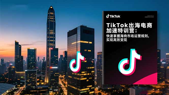 TikTok出海电商加速特训营：快速掌握海外市场运营规则，实现高效变现-zhichuangquan