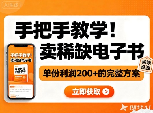 手把手教学！在小红书卖稀缺电子书，单份利润2张+的完整方案-zhichuangquan