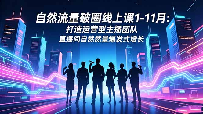 自然流量破圈线上课1-11月：打造运营型主播团队 直播间自然流量爆发式增长-zhichuangquan