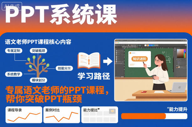 PPT系统课，专属语文老师的PPT课程，帮你突破PPT瓶颈-zhichuangquan