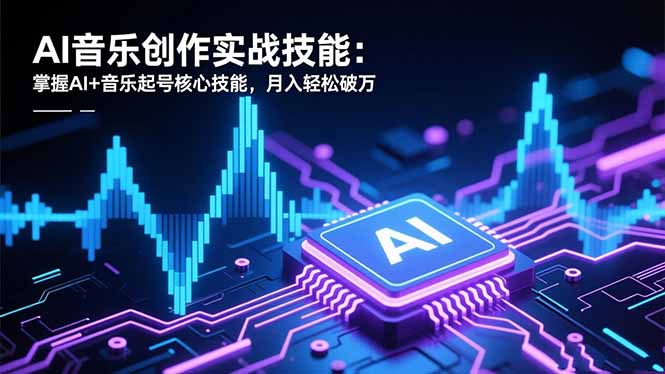 AI音乐创作实战技能：掌握AI+音乐起号核心技能，月入轻松破万-zhichuangquan