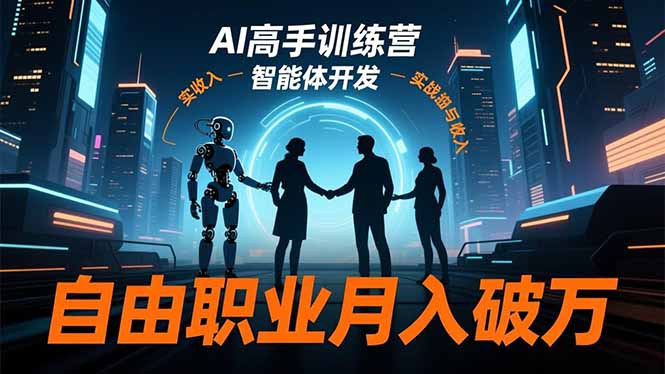 AI高手训练营3.0，ChatGPT，Midjourney，智能体开发，自由职业月入破万-zhichuangquan