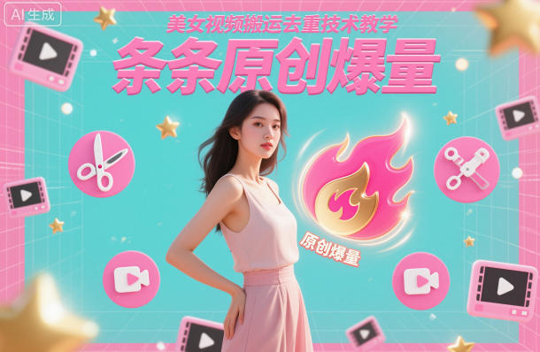 美女视频搬运去重技术教学，条条原创爆量-zhichuangquan