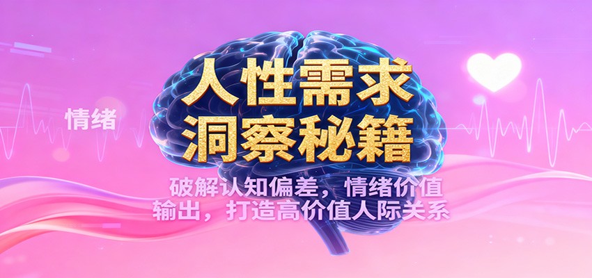 人性需求洞察秘籍，破解认知偏差，情绪价值输出，打造高价值人际关系-zhichuangquan