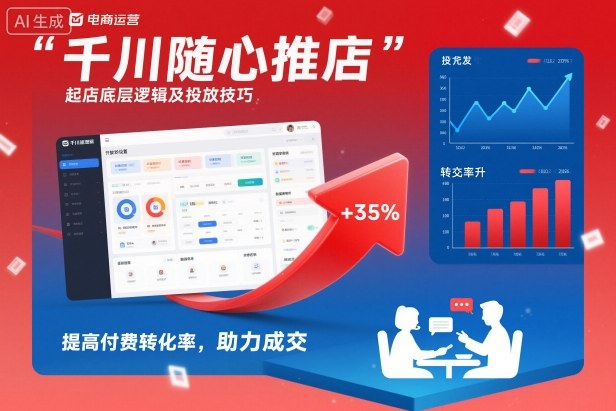 千川随心推起店底层逻辑及投放技巧，提高付费转化率，助力成交-zhichuangquan