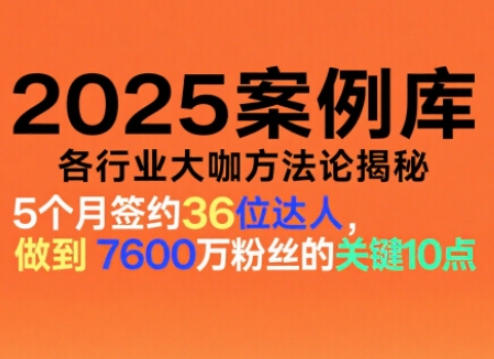 2025案例库，收录各行业大咖的方法论，各行业大咖方法论揭秘-zhichuangquan
