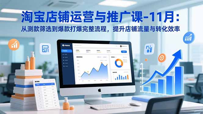 淘宝店铺运营与推广课-11月：从测款筛选到爆款打爆完整流程，提升店铺流量与转化效率-zhichuangquan