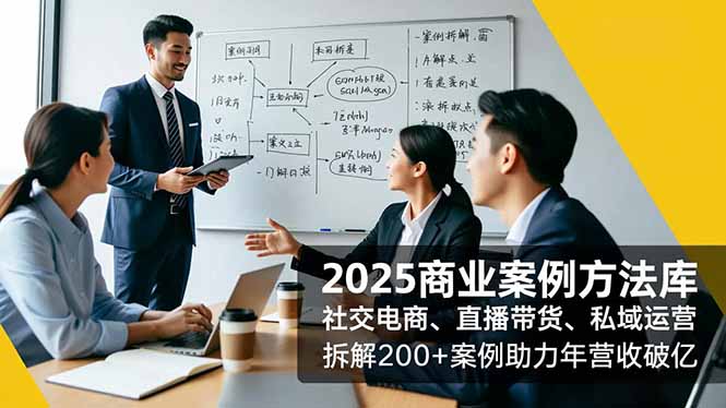 2025商业案例方法库，社交电商、直播带货、私域运营，拆解200+案例助力年营收破亿-zhichuangquan