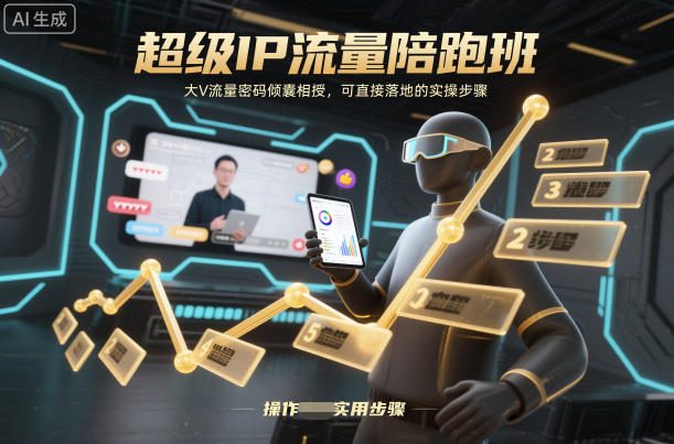 超级IP流量陪跑班，大V流量密码倾囊相授，可直接落地的实操步骤-zhichuangquan