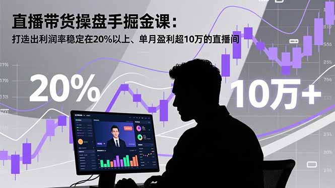 直播带货操盘手掘金课：打造出利润率稳定在20%以上、单月盈利超10万的直播间-zhichuangquan