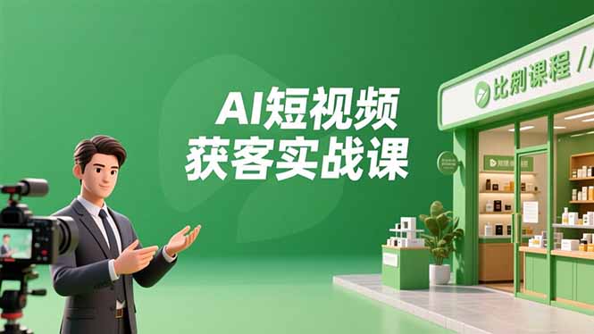 AI短视频获客实战课，数字人创作、实体行业应用、精准引流，30天获取客源月入6万+-zhichuangquan